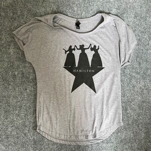Hamilton The Musical Schuyler‎ Sisters Graphic Tee Gray Tri-Blend Shirt Large